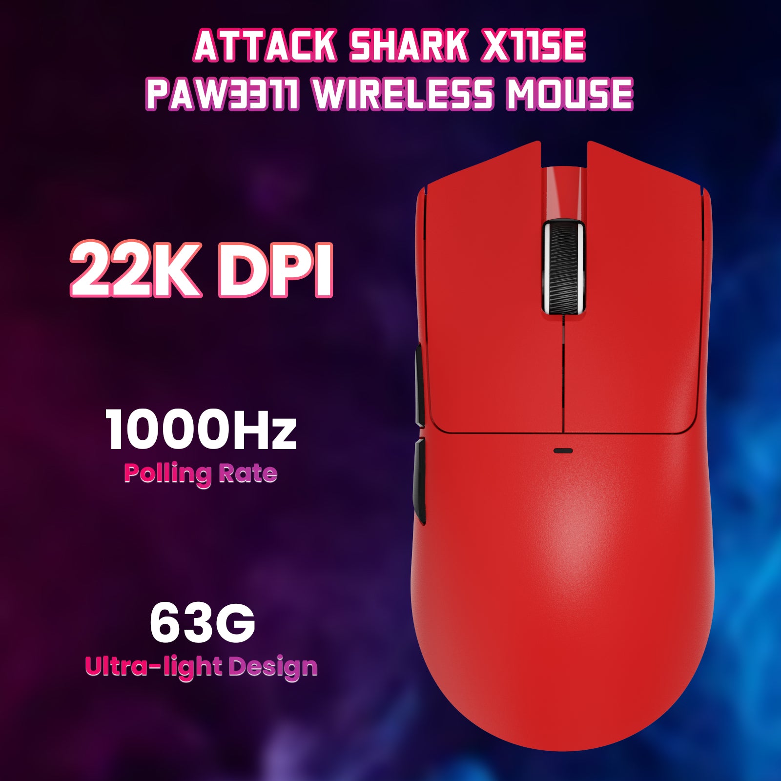 Ratón inalámbrico para juegos ATTACK SHARK X11SE