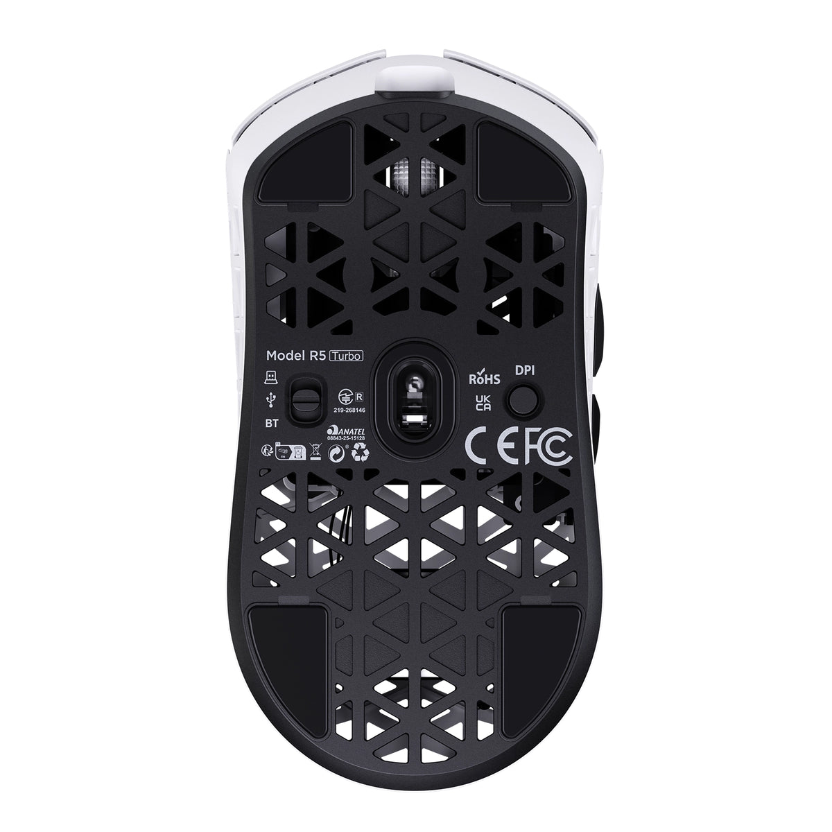 Mouse inalámbrico para gaming ATTACK SHARK R5 TURBO de fibra de carbono con 8K