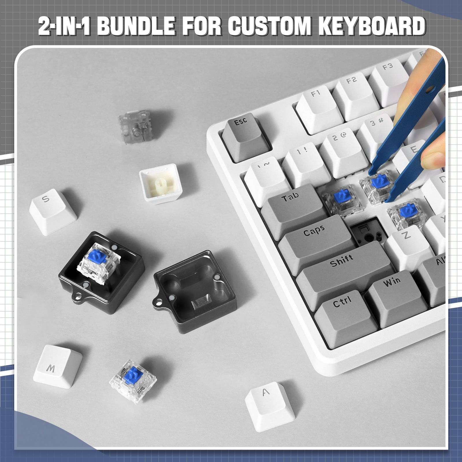 2-in-1 switch opener bundle for custom mechanical keyboards with mechanical switches