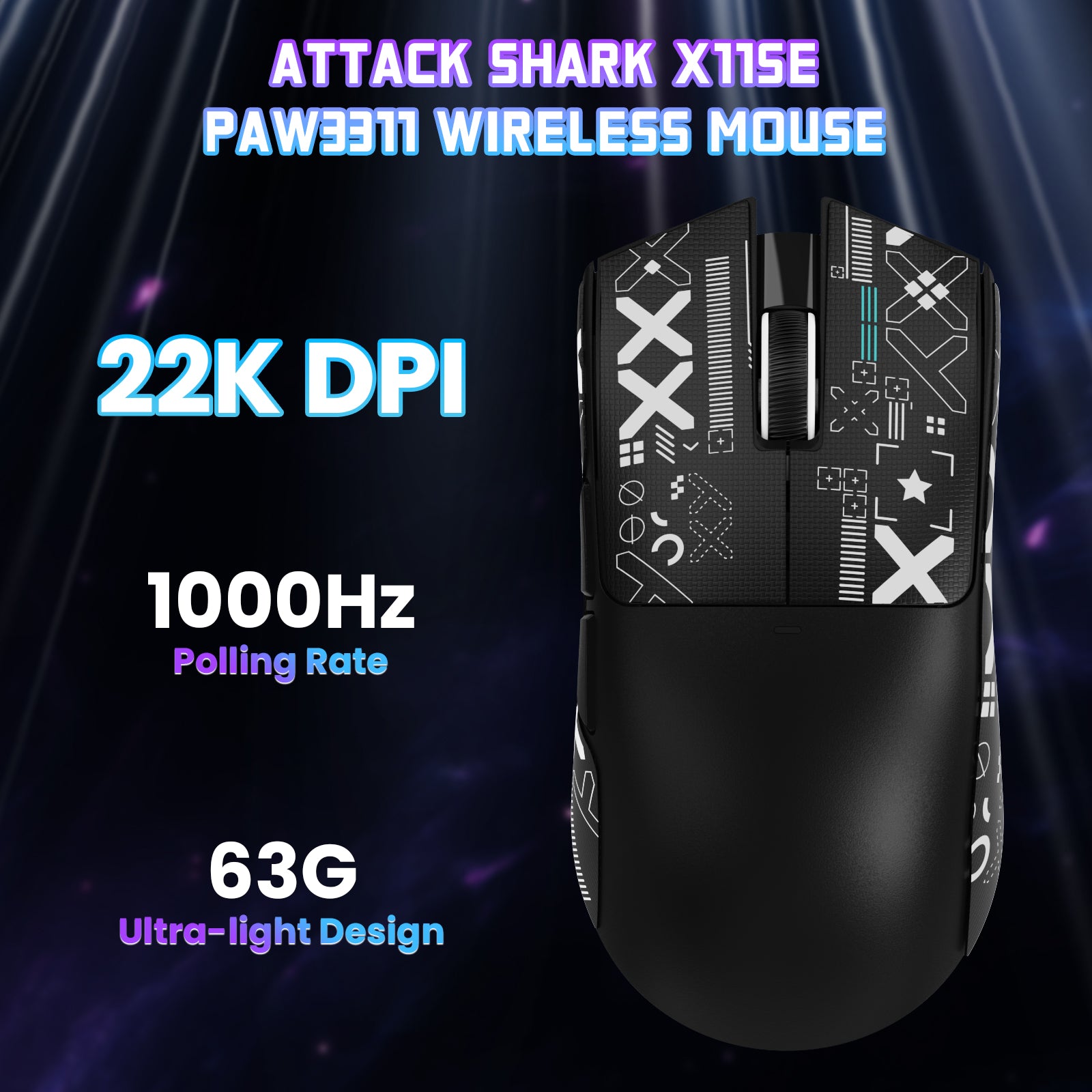 Ratón inalámbrico para juegos ATTACK SHARK X11SE