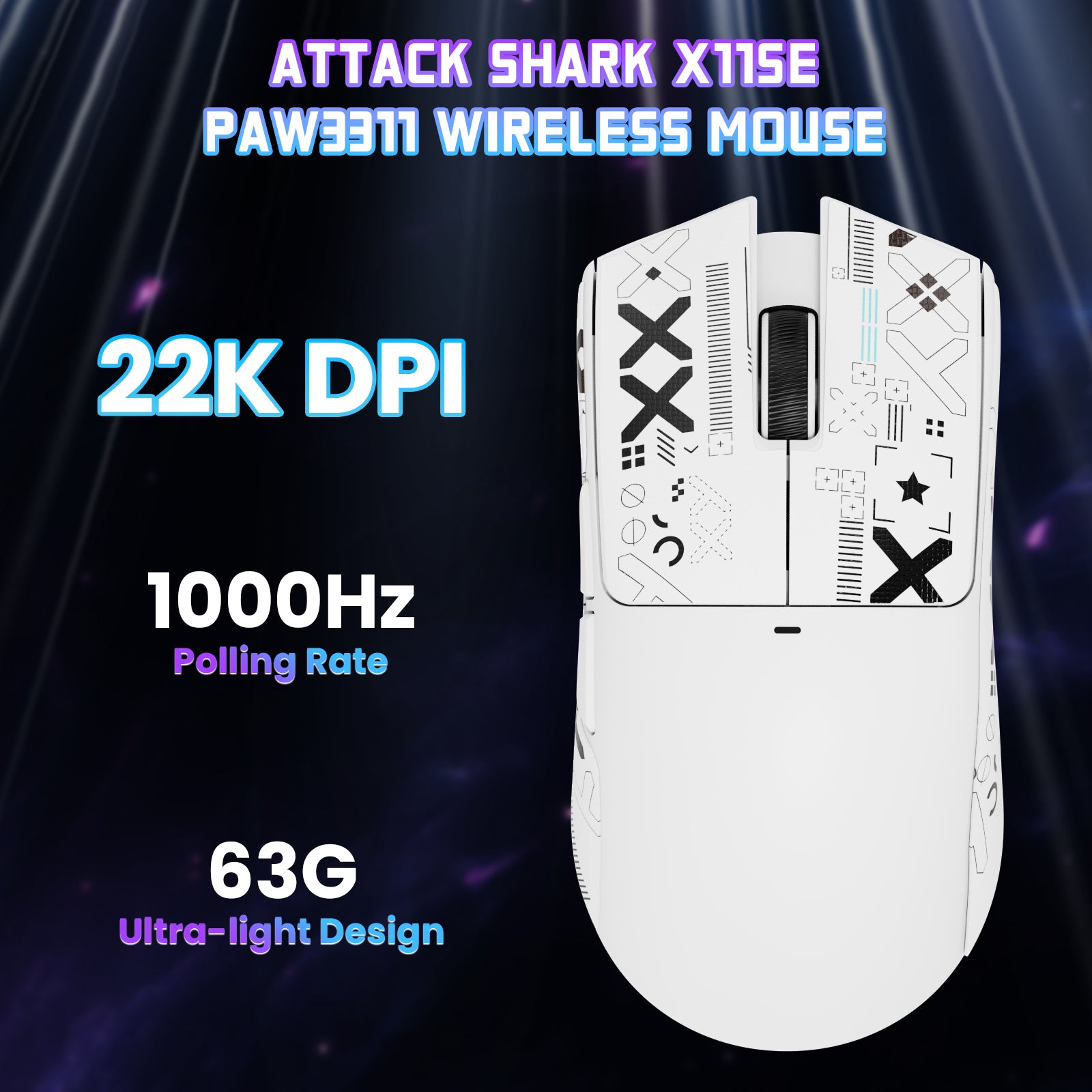 Ratón inalámbrico para juegos ATTACK SHARK X11SE