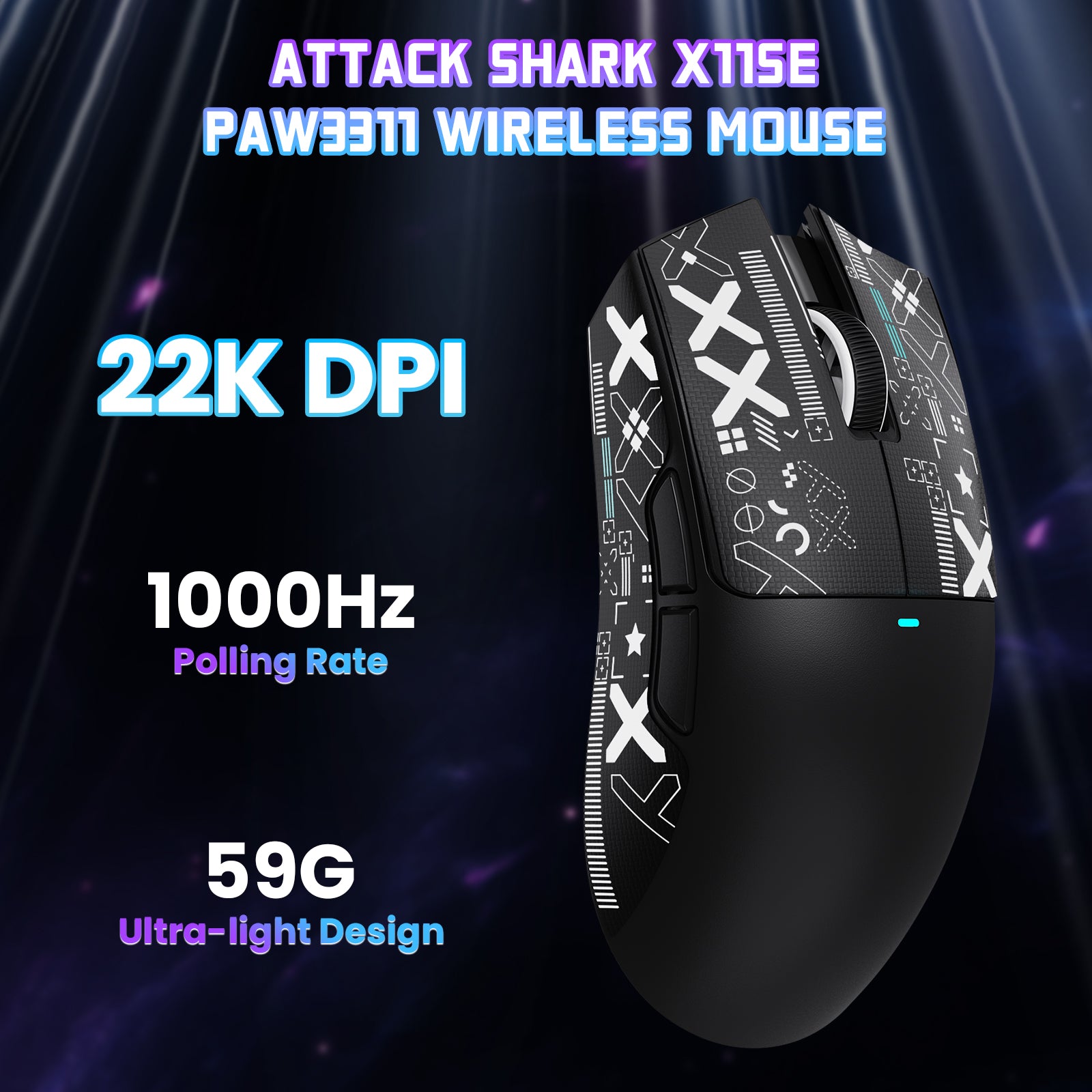 Ratón inalámbrico para juegos ATTACK SHARK X11SE