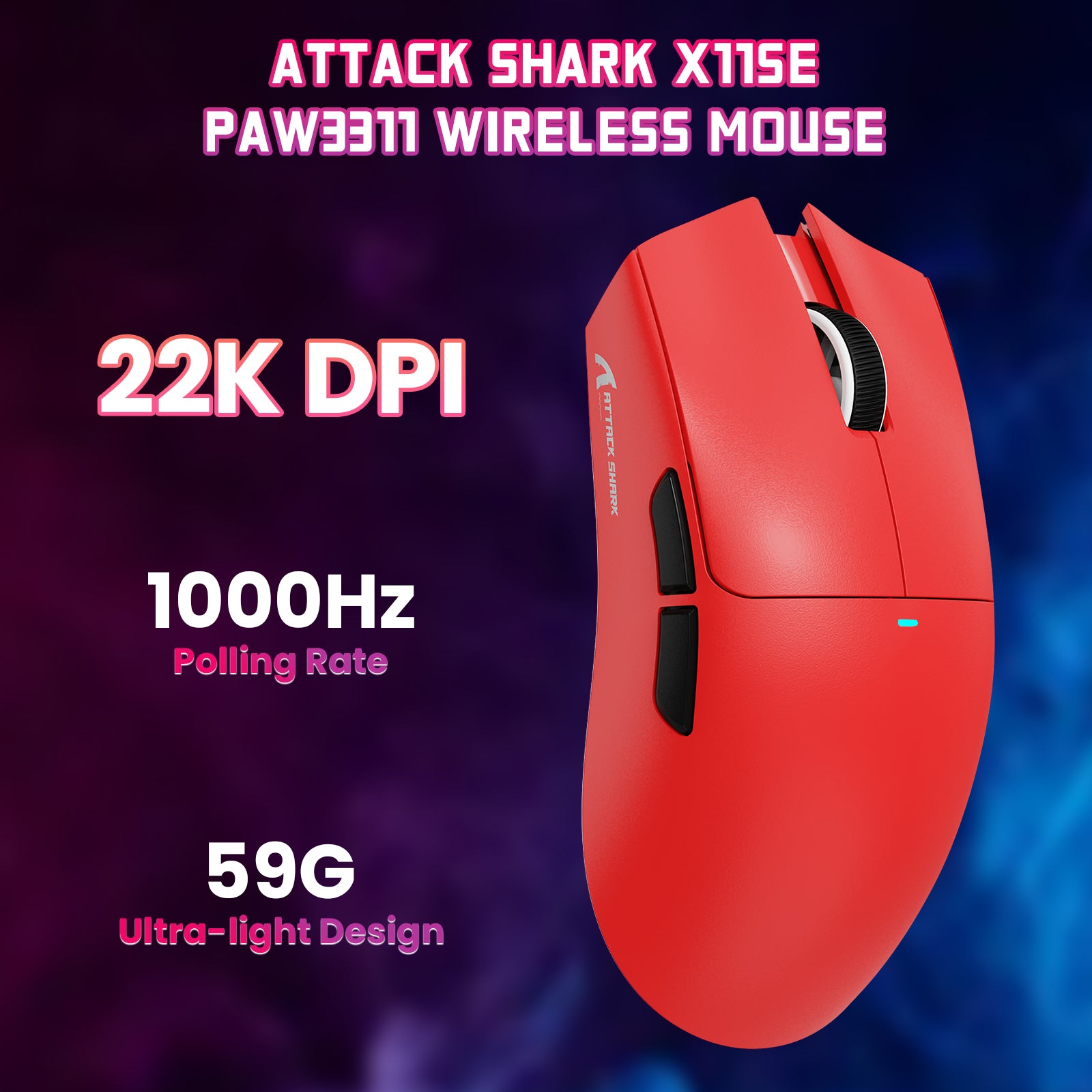 Ratón inalámbrico para juegos ATTACK SHARK X11SE