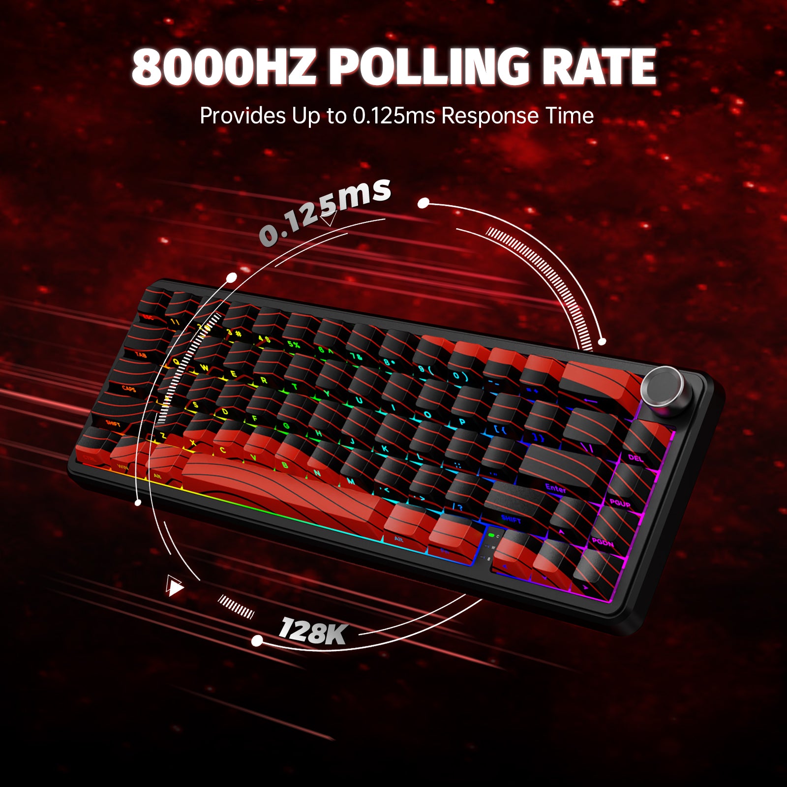 Teclado inalámbrico con gatillo rápido ATTACK SHARK X65PRO HE con interruptor magnético