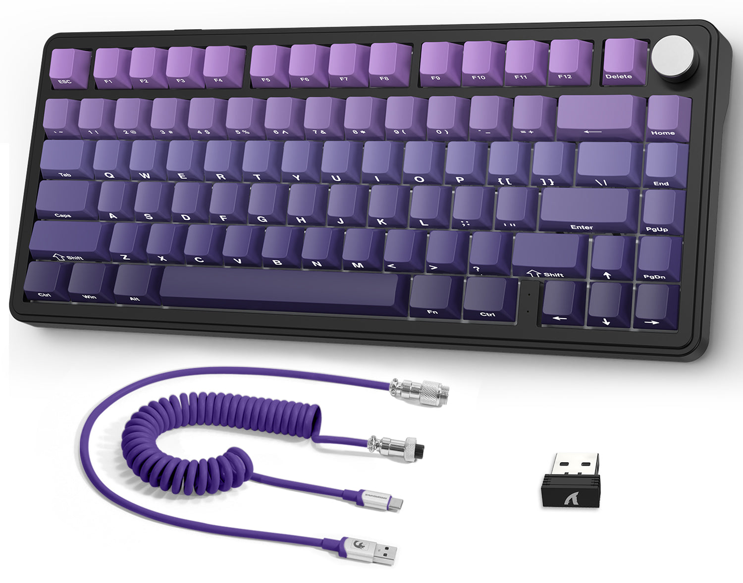Gradient Purple(with Coiled Pro Cable) / Interruptor lineal de jade blanco