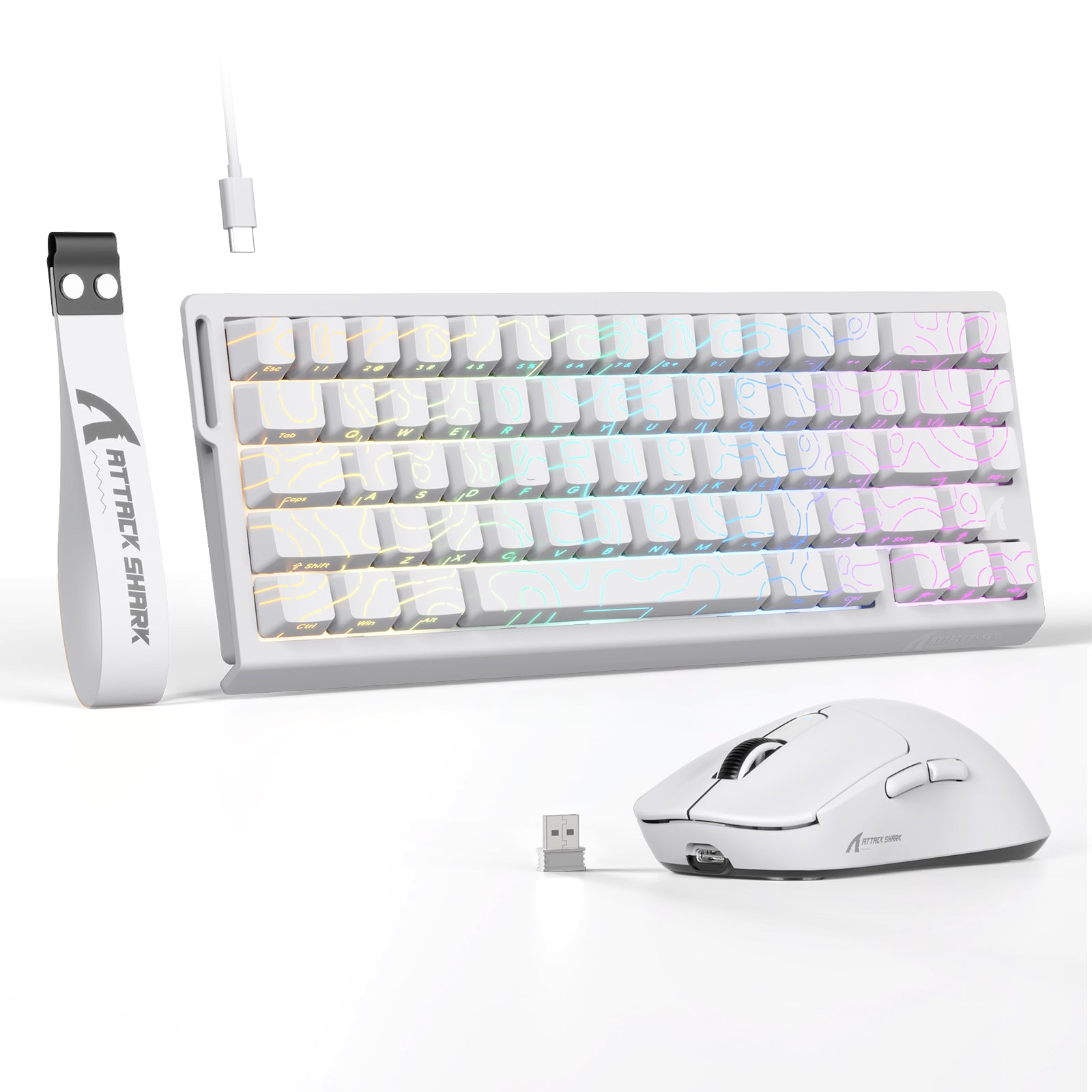 Teclado magnético ATTACK SHARK X68HE con ratón para juegos X3