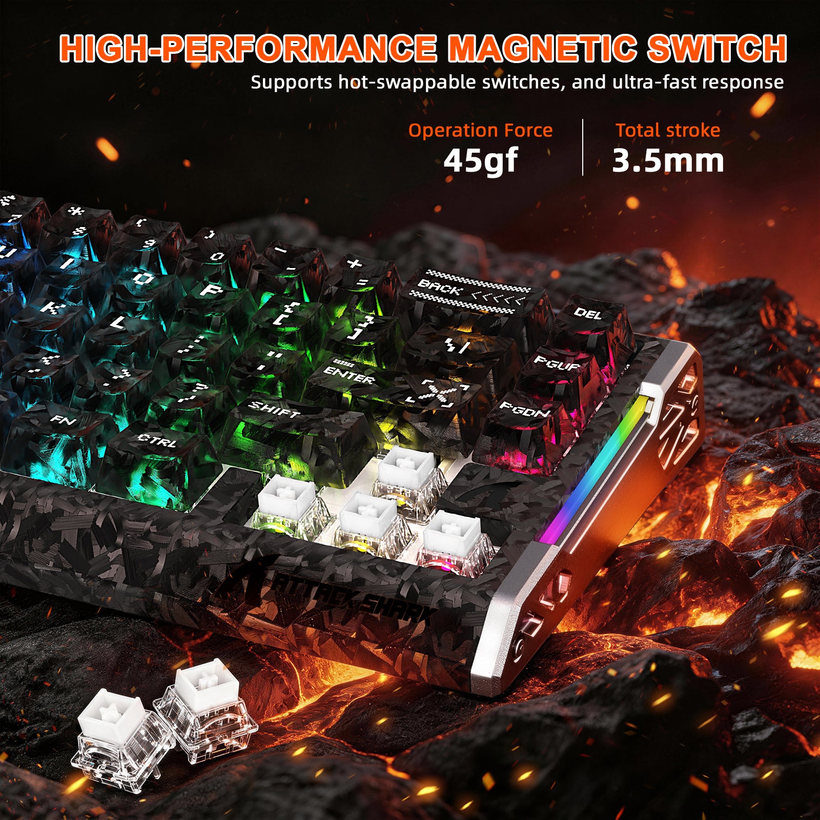Paquete gaming ATTACK SHARK R68 HE & R5 ULTRA de fibra de carbono