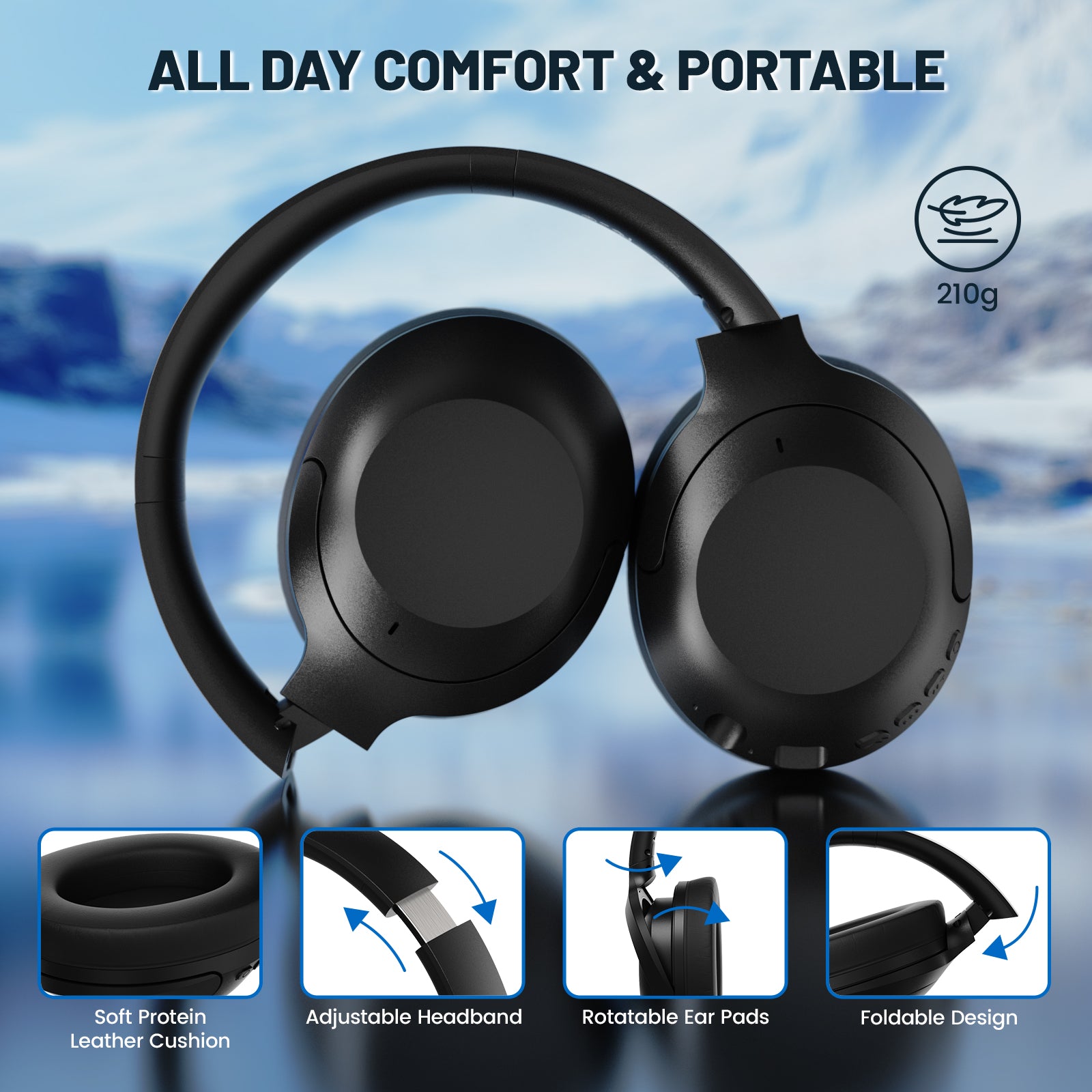 Auriculares plegables ultraligeros de modo dual ATTACK SHARK G300 ANC