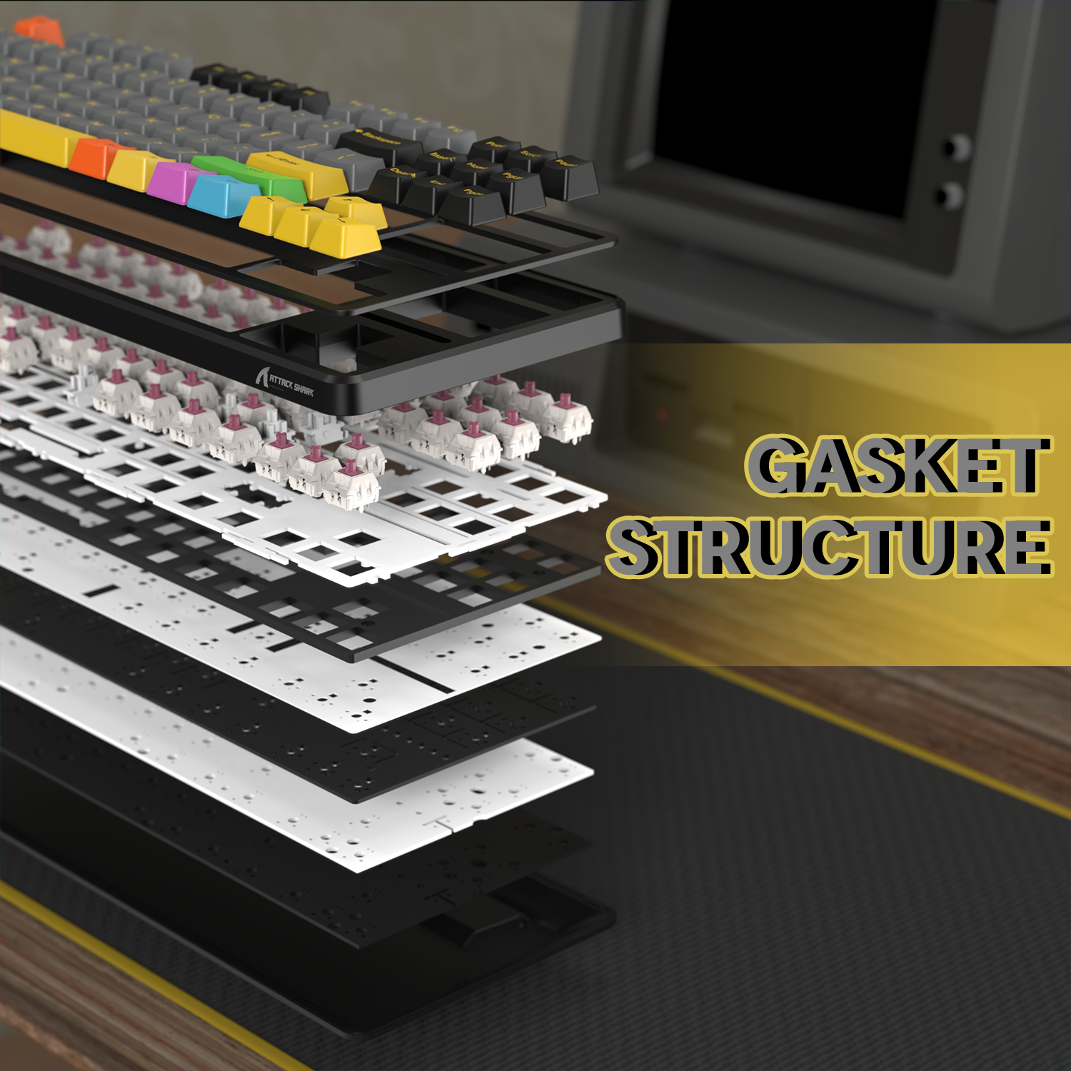 Teclado mecánico con junta de tres modos ATTACK SHARK X87