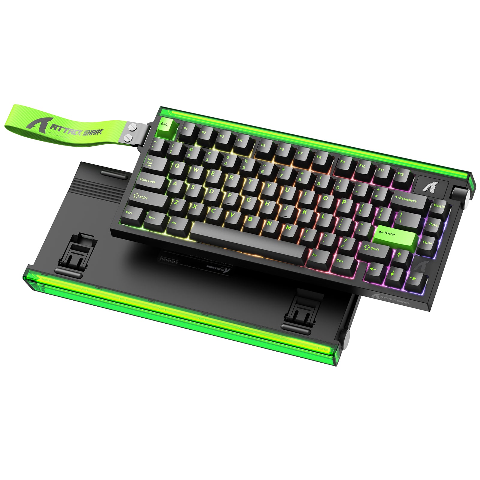 Teclado de gatillo rápido ATTACK SHARK R85 HE con interruptor magnético y caja de luz personalizada