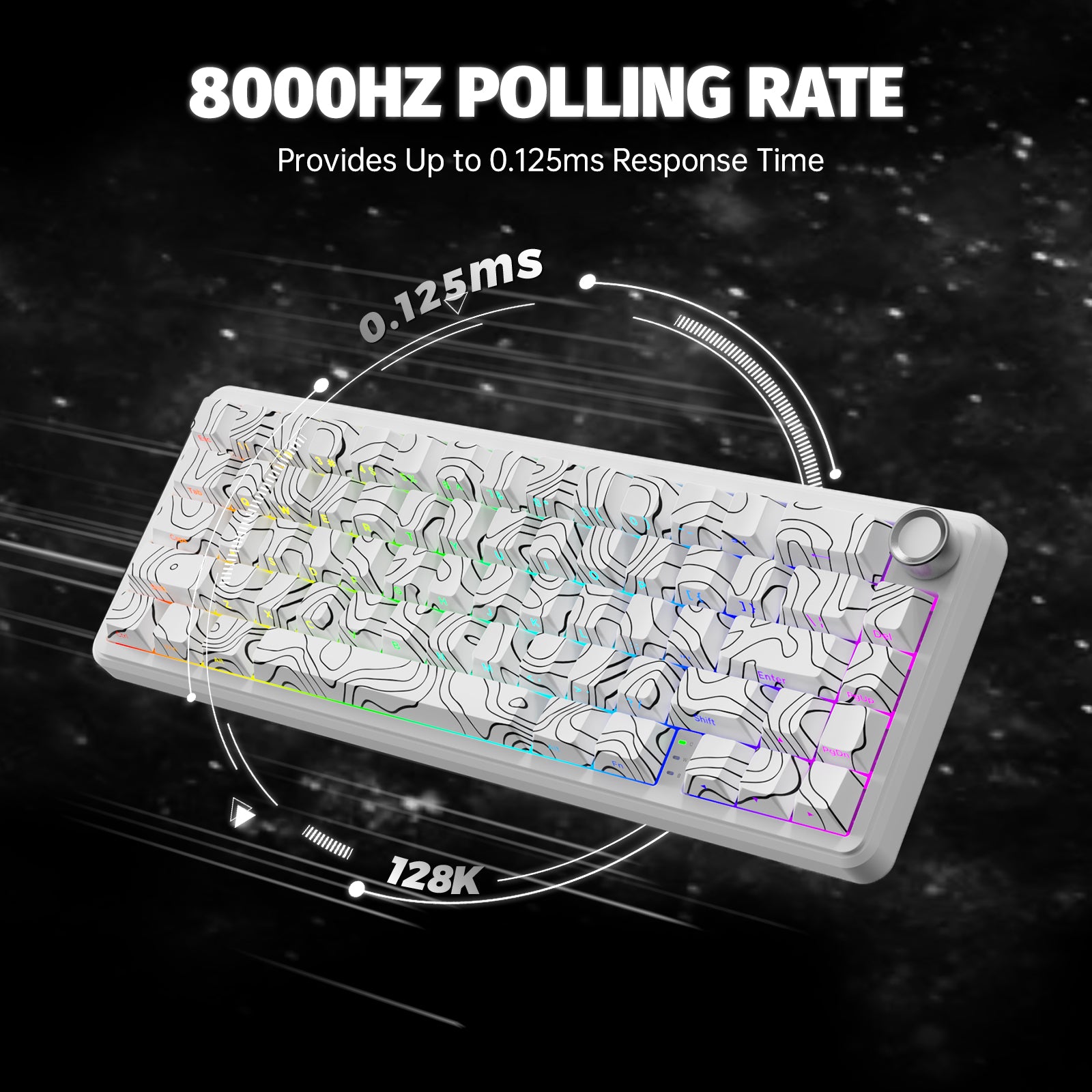 Teclado inalámbrico con gatillo rápido ATTACK SHARK X65PRO HE con interruptor magnético