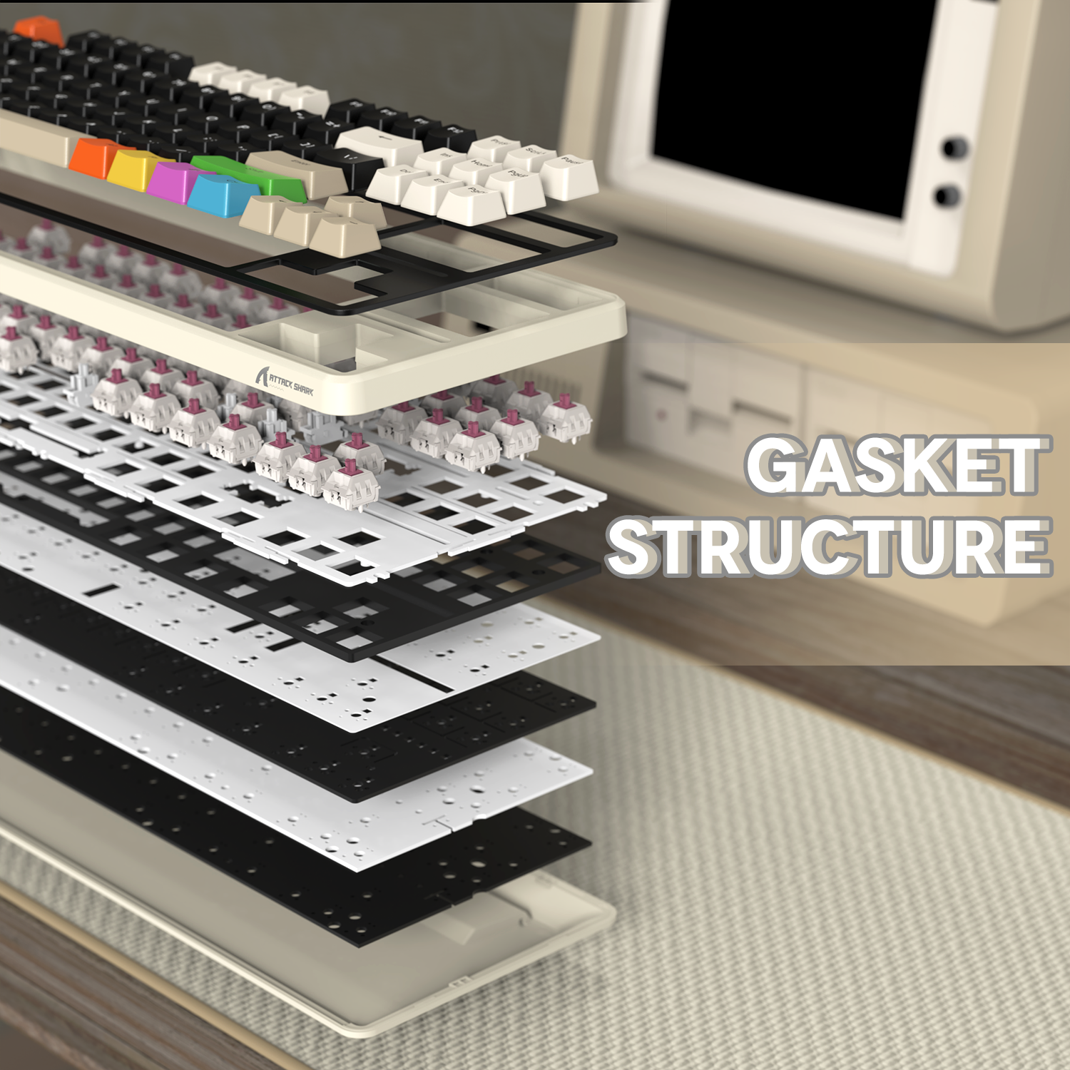 Teclado mecánico con junta de tres modos ATTACK SHARK X87