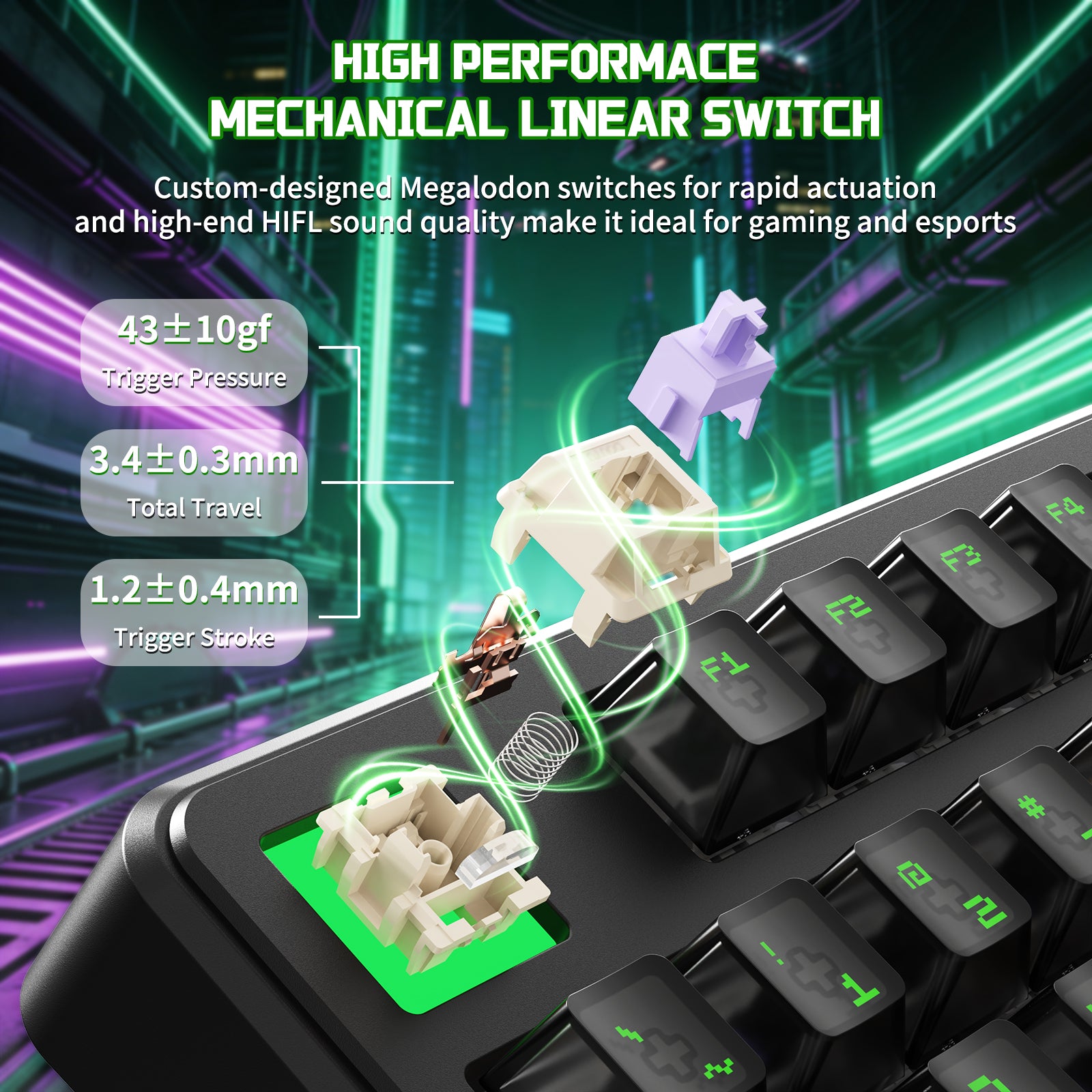 Teclado mecánico inalámbrico ATTACK SHARK X87 ULTRA con receptor inalámbrico 8K