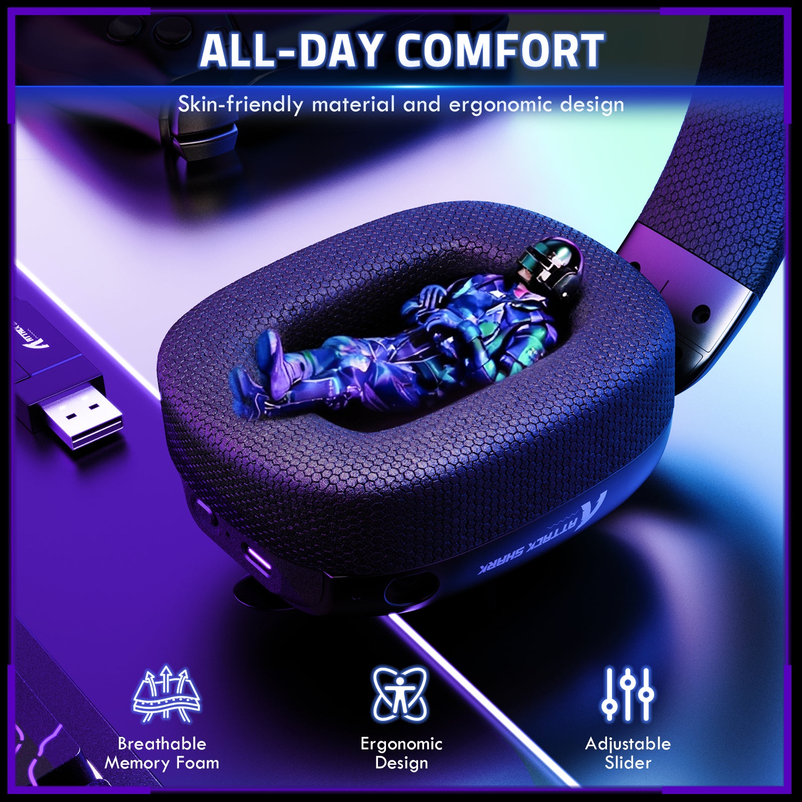 Auriculares inalámbricos para juegos ATTACK SHARK L80PRO
