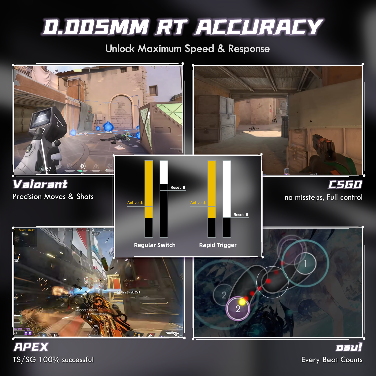 Teclado de gatillo rápido ATTACK SHARK R85 HE con interruptor magnético y caja de luz personalizada