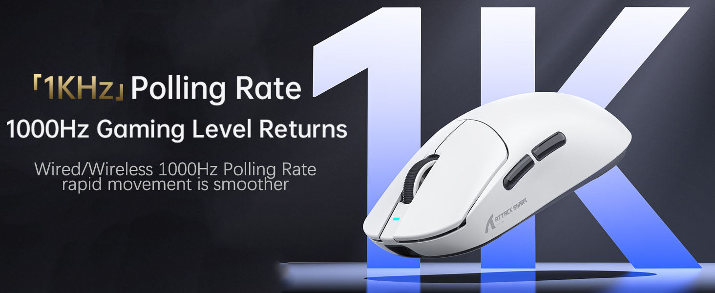 Ratón inalámbrico para juegos ATTACK SHARK X8SE de tres modos, ultraligero, de 25 000 DPI