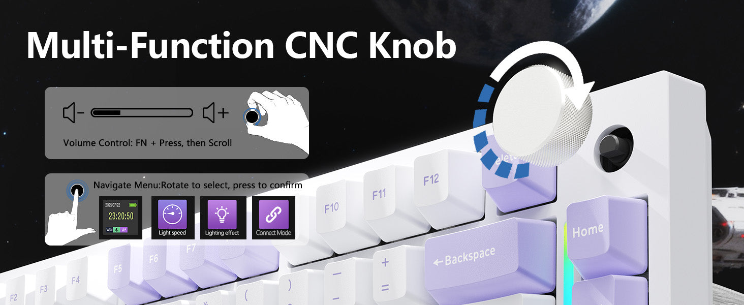 Teclado mecánico ultra trimodo ATTACK SHARK X820 con junta