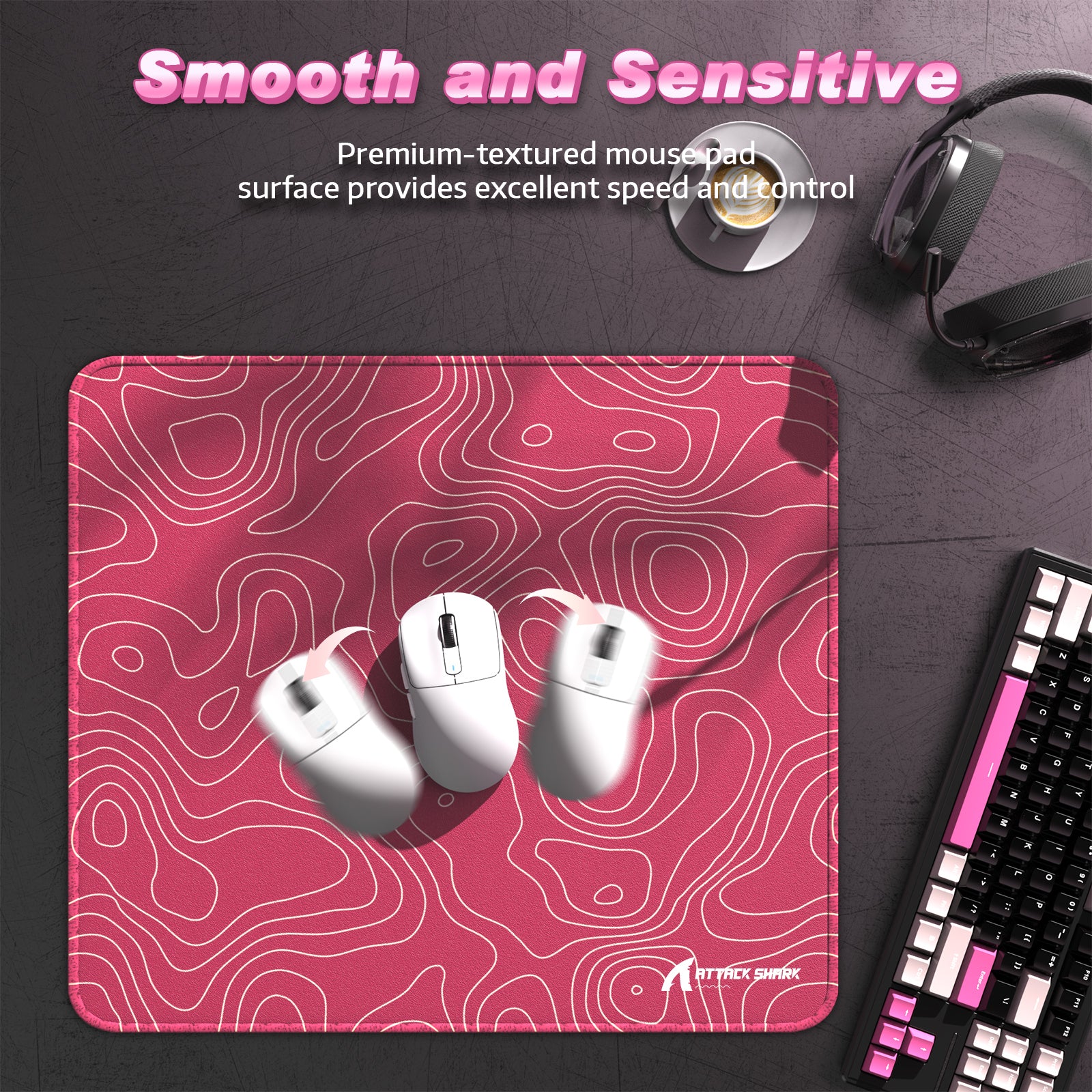 Alfombrilla de ratón para juegos de deportes electrónicos ATTACK SHARK CM02
