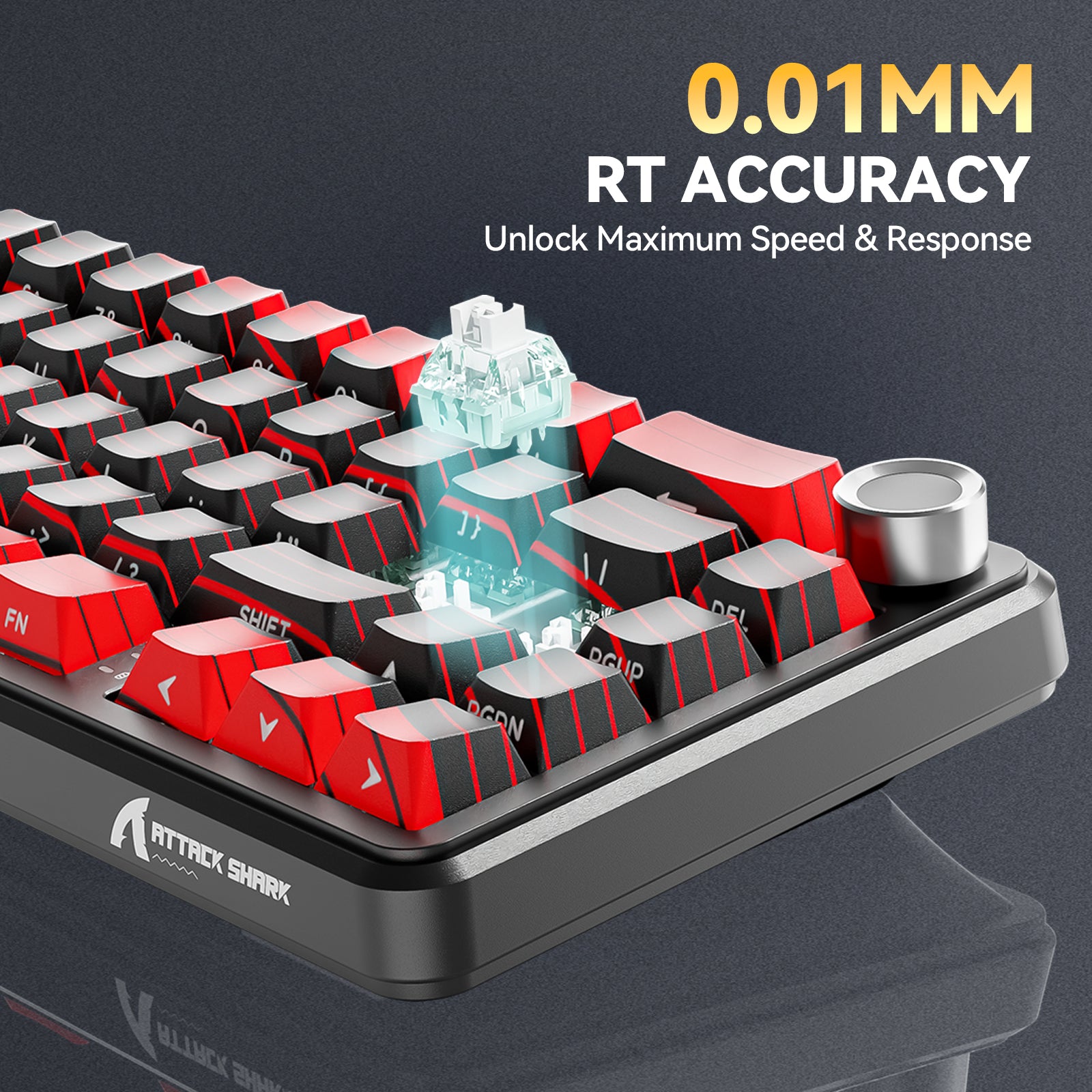 Teclado inalámbrico con gatillo rápido ATTACK SHARK X65PRO HE con interruptor magnético