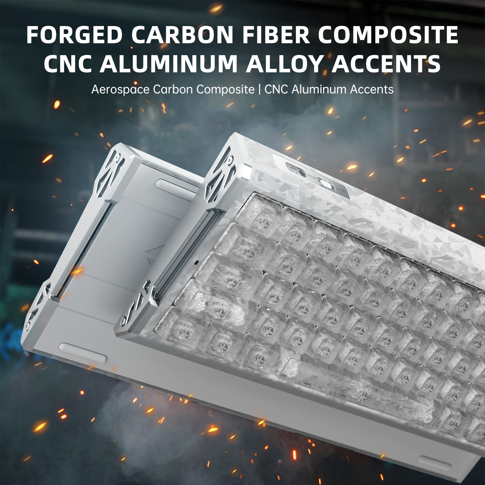 ATTACK SHARK R68 HE Teclado de fibra de carbono con gatillo rápido e interruptor magnético