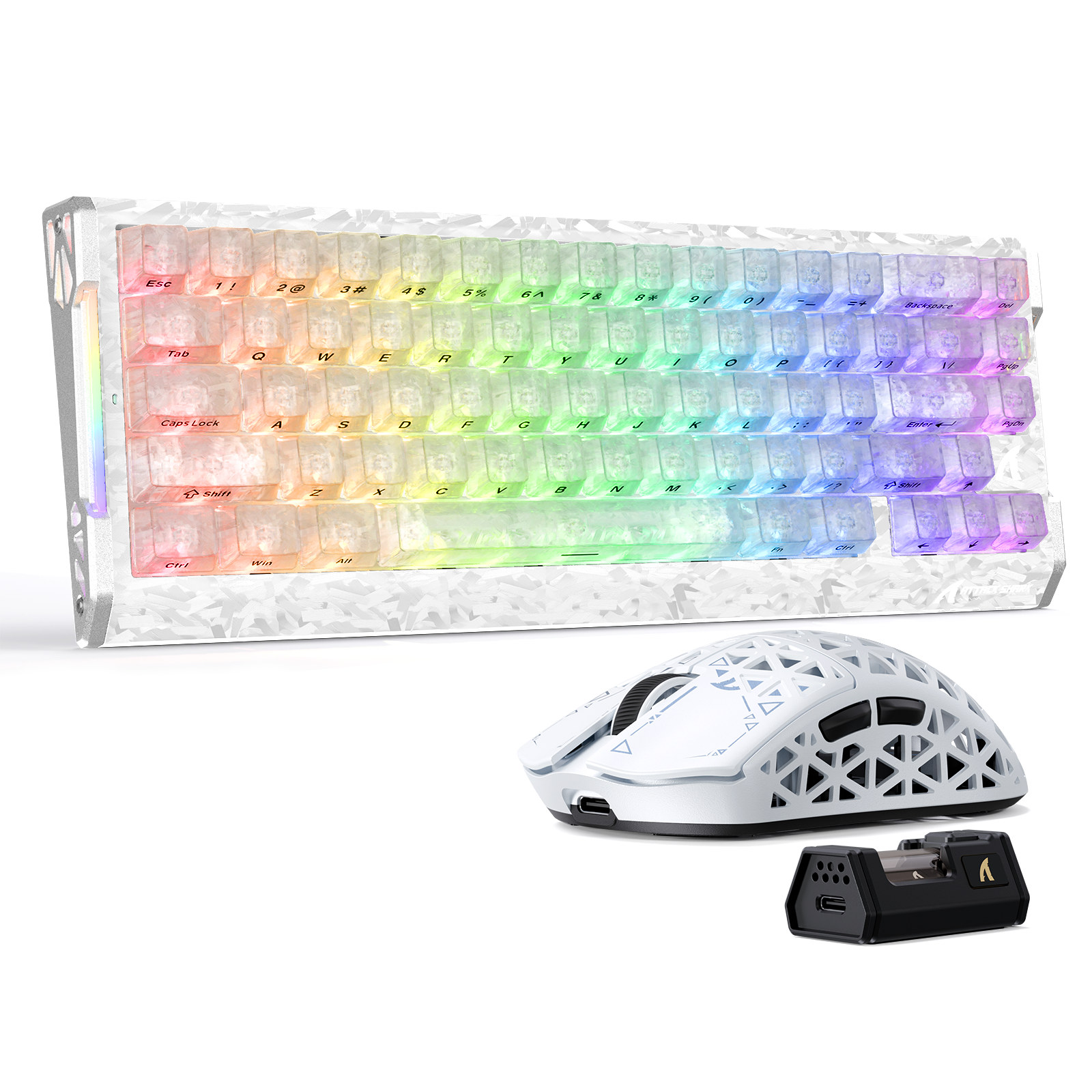 ATTACK SHARK R68 HE & R5 ULTRA Carbon Fiber Gaming Bundle With C01ULTRA Coiled Cable