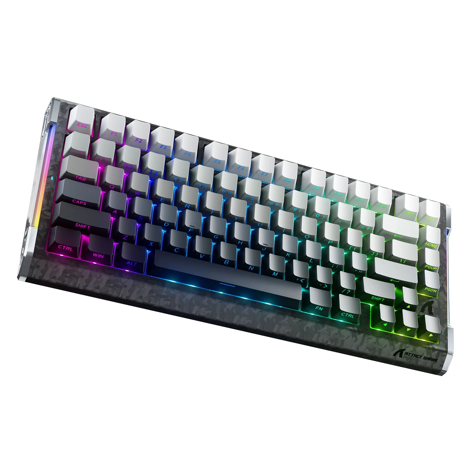 ATTACK SHARK R86 HE teclado de fibra de carbono con disparador rápido e interruptores magnéticos