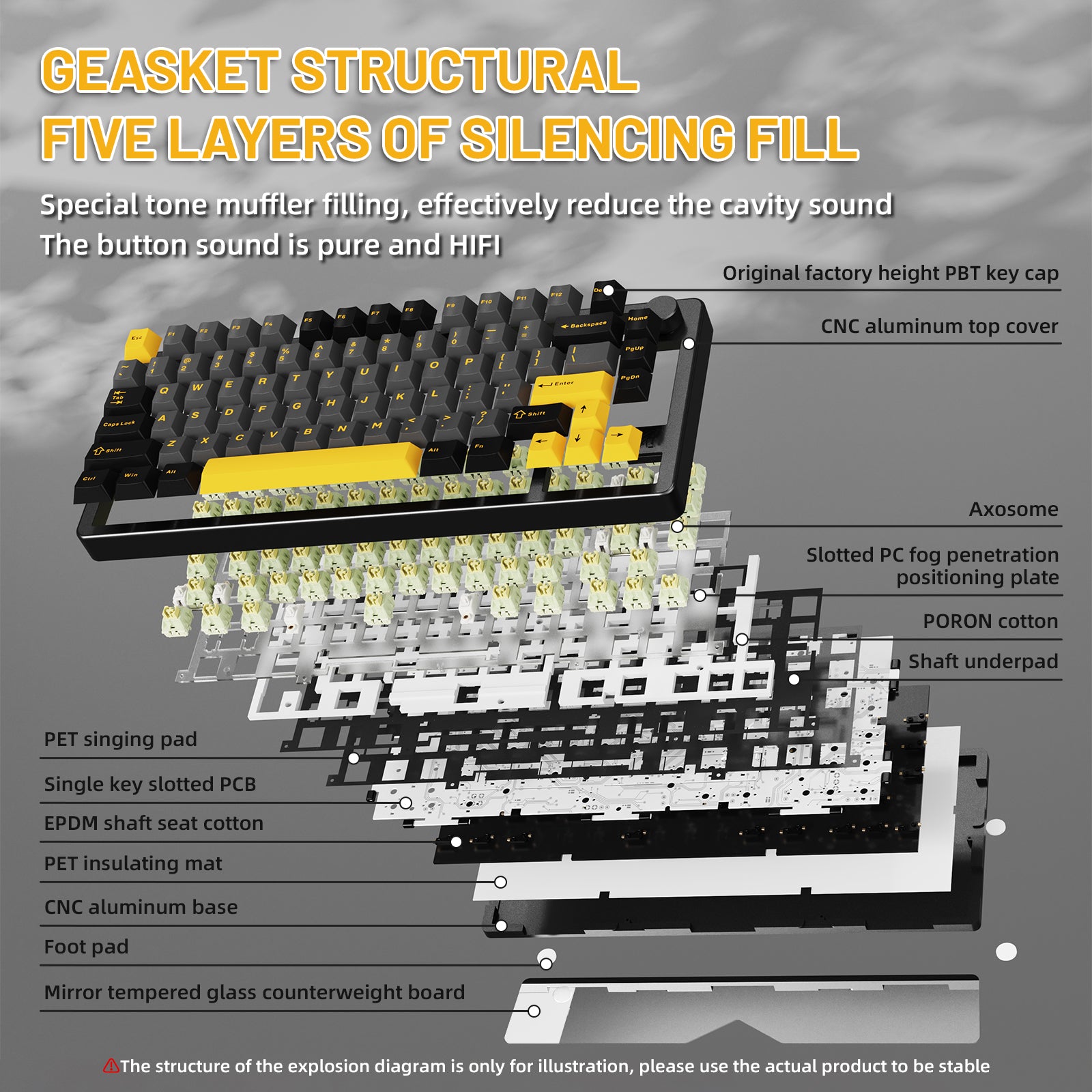 Teclado de aluminio completo ATTACK SHARK X86