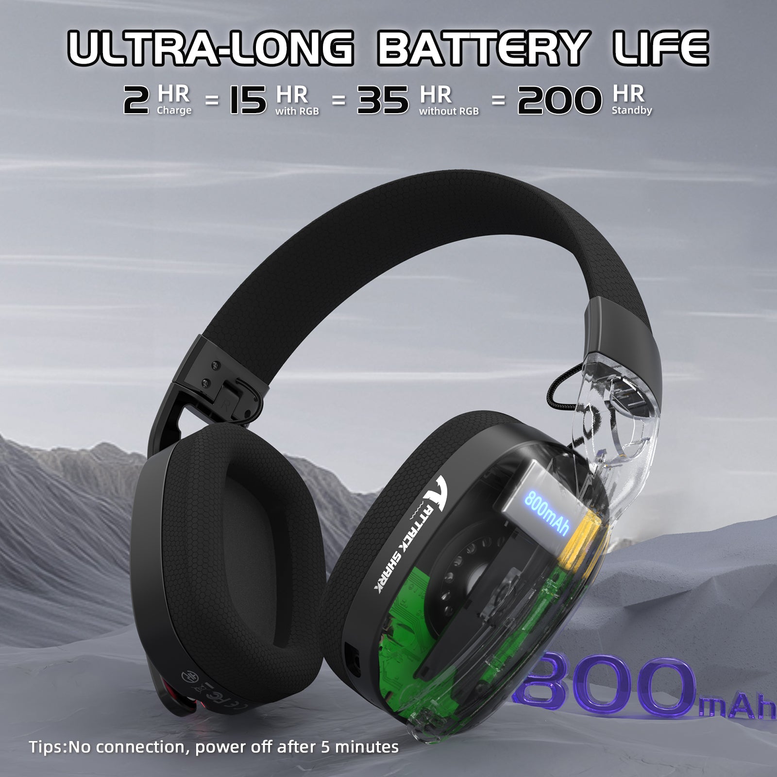 Auriculares para juegos ultraligeros, flotantes y con tres modos de funcionamiento ATTACK SHARK L90 RGB