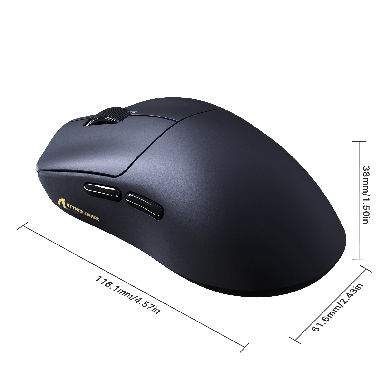 ATTACK SHARK F1 AIR, ratón inalámbrico para gaming de 39 g con PAW3955MAX