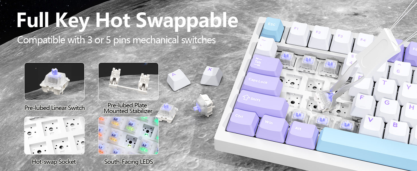 Teclado mecánico ultra trimodo ATTACK SHARK X820 con junta