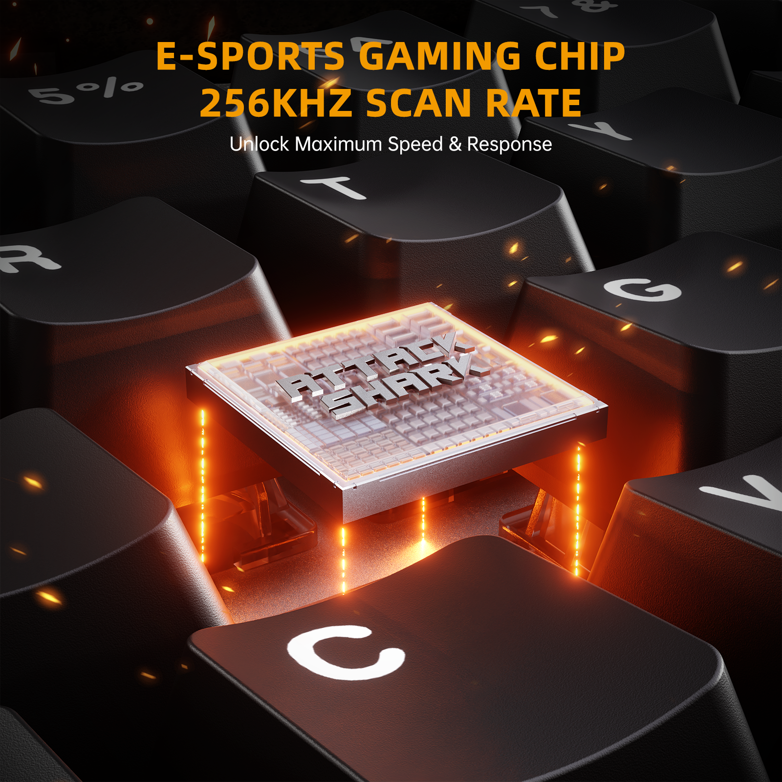 ATTACK SHARK R68 HE Teclado de fibra de carbono con gatillo rápido e interruptor magnético