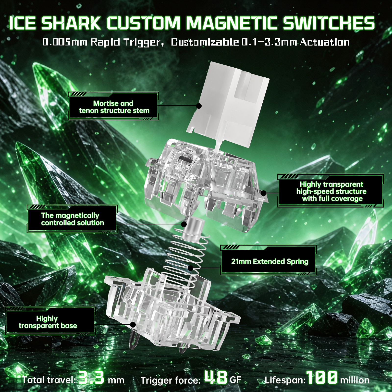 Teclado con cable ATTACK SHARK R98 HE de fibra de carbono, gatillo rápido, interruptor magnético y cable en espiral C01 Ultra RGB