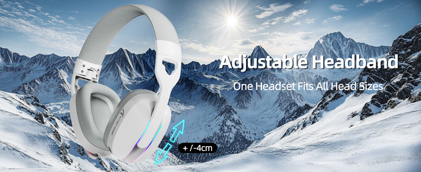 ATTACK SHARK L90 Auriculares para Juegos Plegables RGB Ultra-Ligeros Tri-Mode