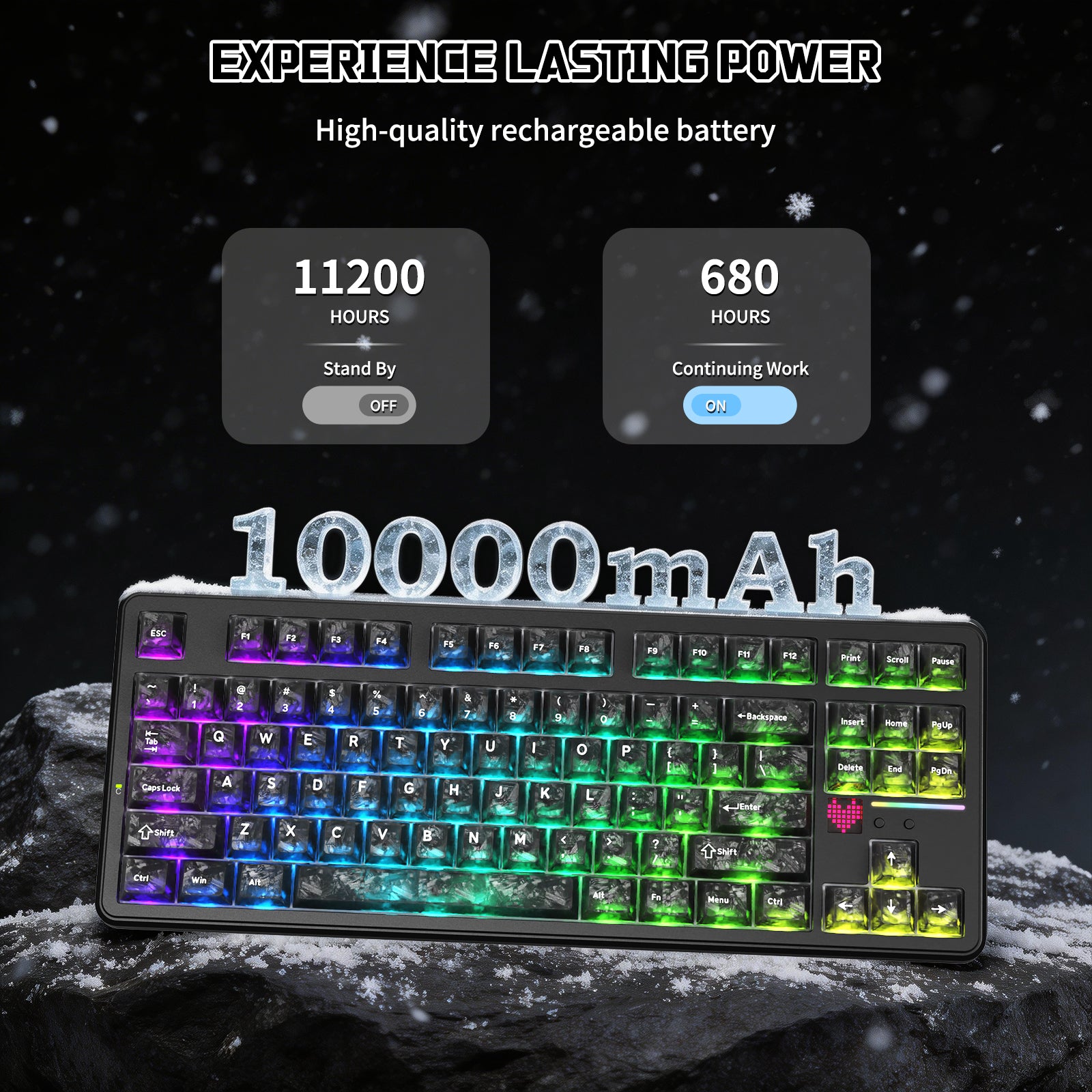 Teclado mecánico inalámbrico ATTACK SHARK X87 ULTRA con receptor inalámbrico 8K