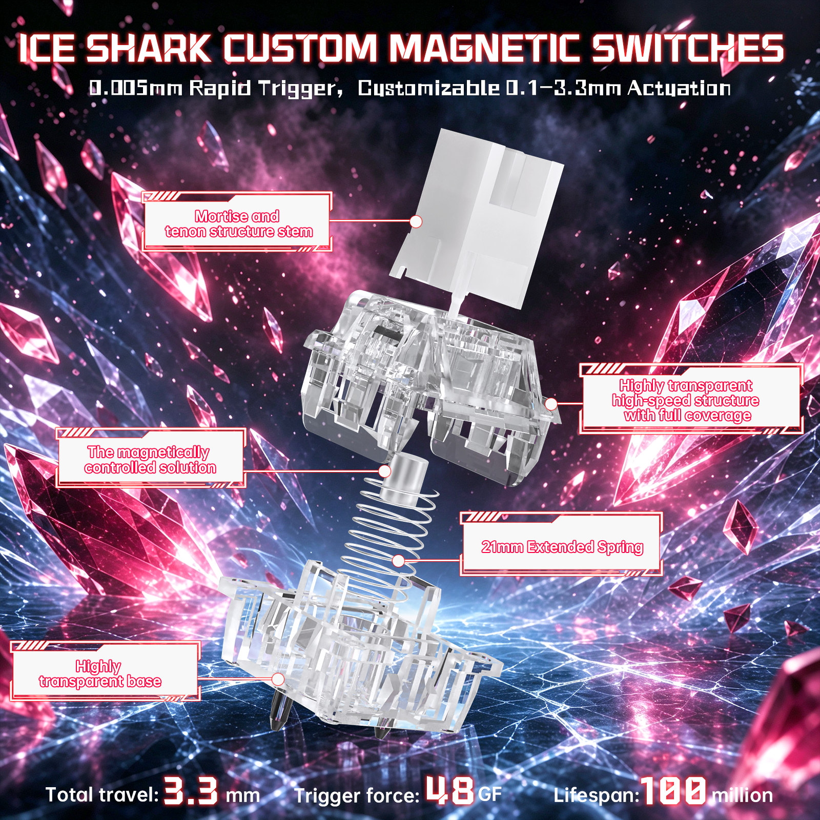 Teclado con cable ATTACK SHARK R98 HE de fibra de carbono, gatillo rápido, interruptor magnético y cable en espiral C01 Ultra RGB