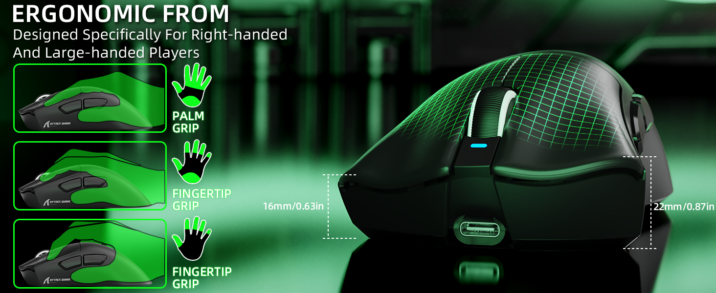 Ratón para juegos ultraligero de tres modos ATTACK SHARK V3