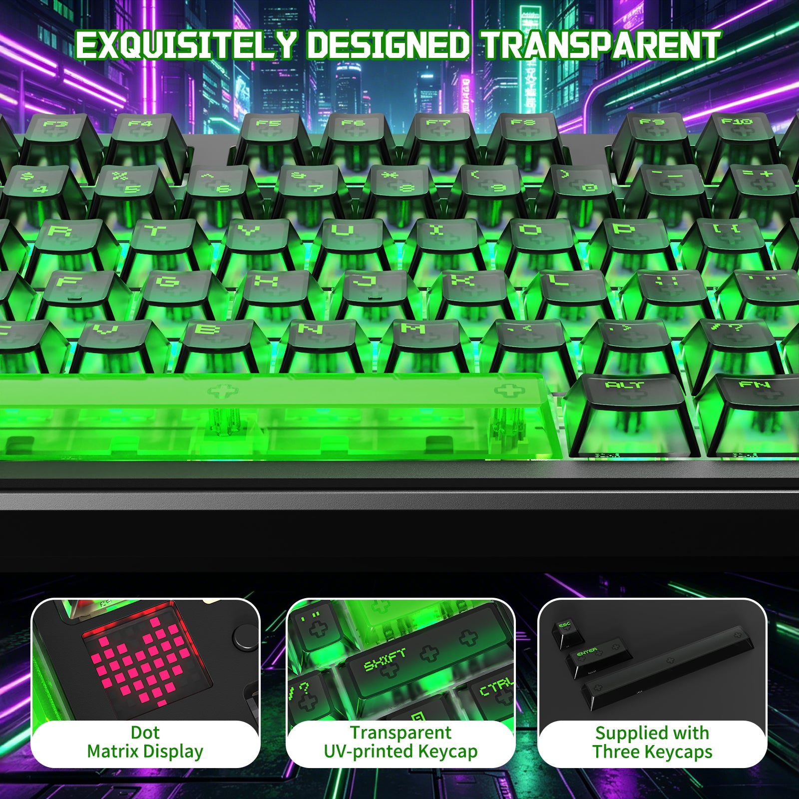 Teclado mecánico inalámbrico ATTACK SHARK X87 ULTRA con receptor inalámbrico 8K