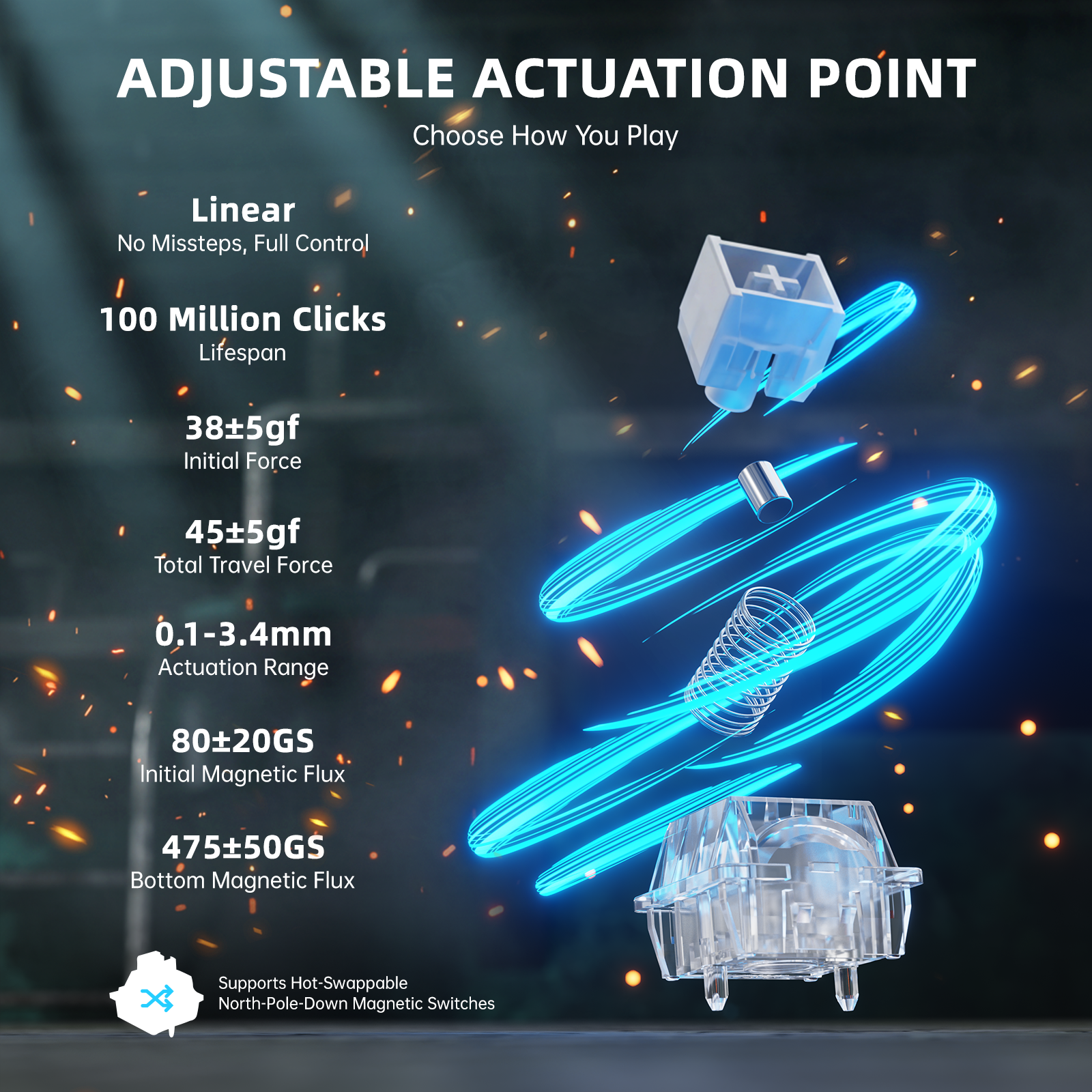 ATTACK SHARK R68 HE Teclado de fibra de carbono con gatillo rápido e interruptor magnético