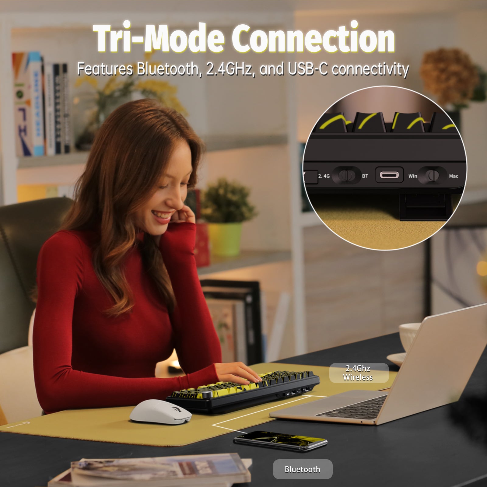 Teclado inalámbrico con gatillo rápido ATTACK SHARK X65PRO HE con interruptor magnético