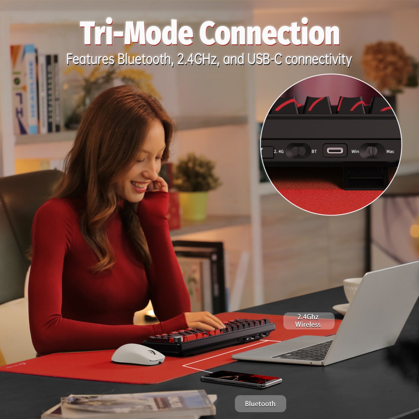 Teclado inalámbrico con gatillo rápido ATTACK SHARK X65PRO HE con interruptor magnético