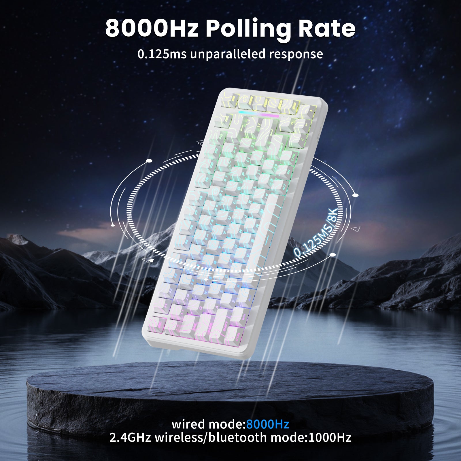 Teclado magnético ATTACK SHARK X82PRO HE con cable en espiral C01Ultra RGB