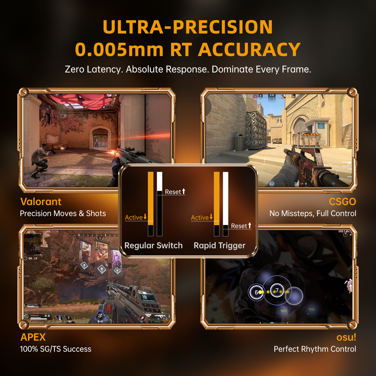 ATTACK SHARK R68 HE Teclado de fibra de carbono con gatillo rápido e interruptor magnético