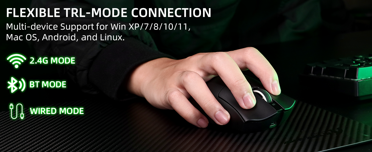 Ratón para juegos ultraligero de tres modos ATTACK SHARK V3