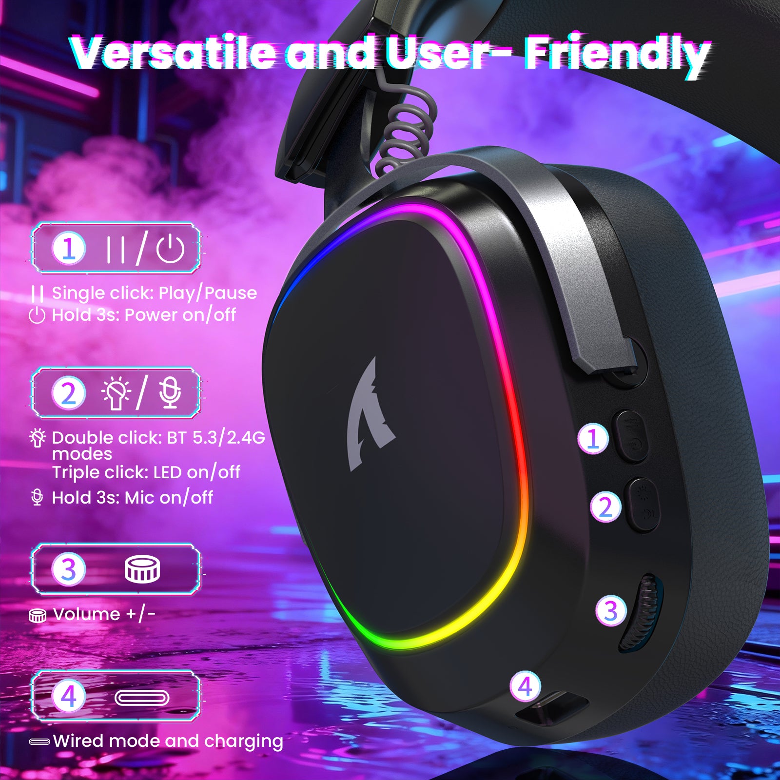 Auriculares inalámbricos para juegos ATTACK SHARK G800