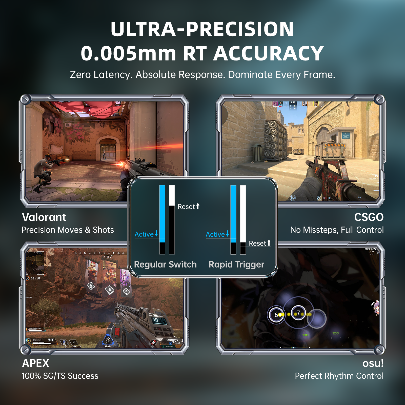 ATTACK SHARK R68 HE Teclado de fibra de carbono con gatillo rápido e interruptor magnético