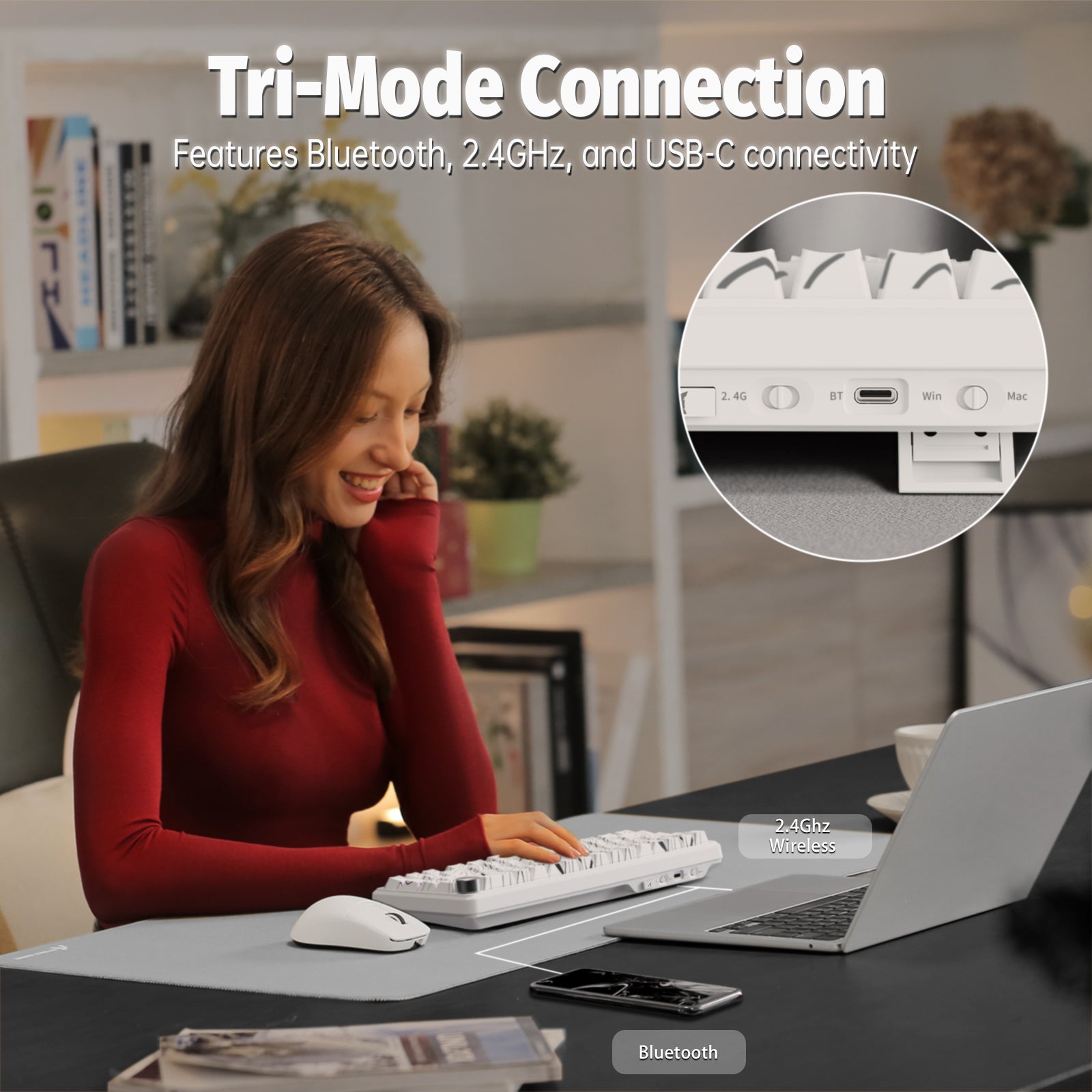 Teclado inalámbrico con gatillo rápido ATTACK SHARK X65PRO HE con interruptor magnético