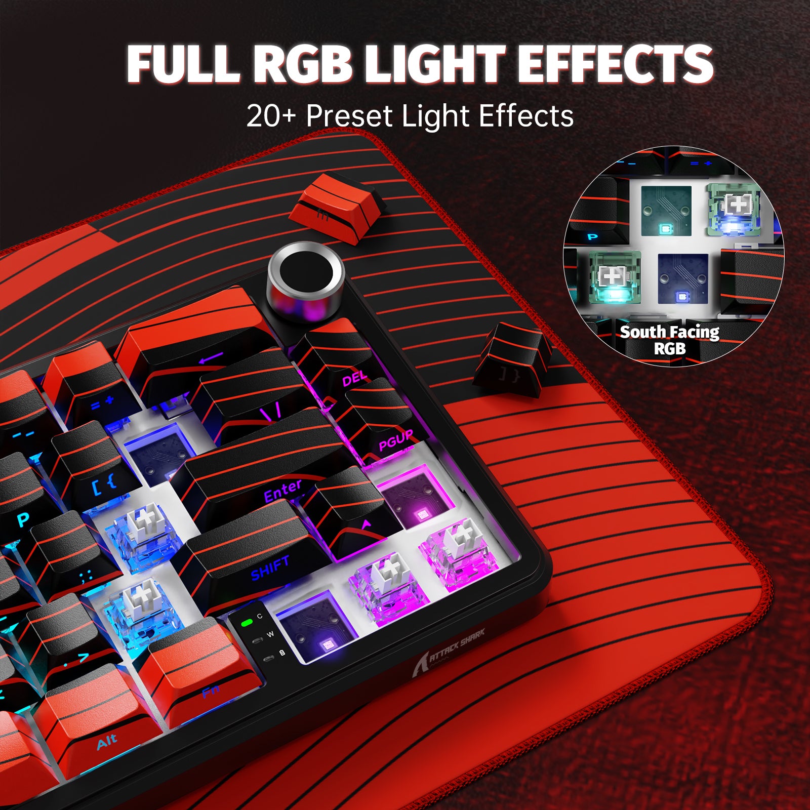 Teclado inalámbrico con gatillo rápido ATTACK SHARK X65PRO HE con interruptor magnético