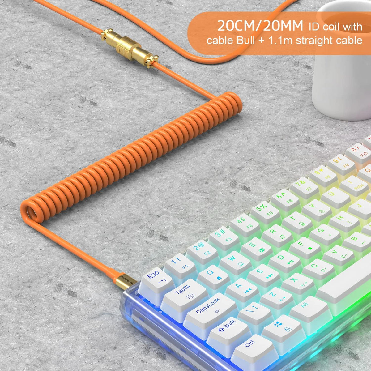 Cable en espiral ATTACK SHARK x MAMBASNAKE C02