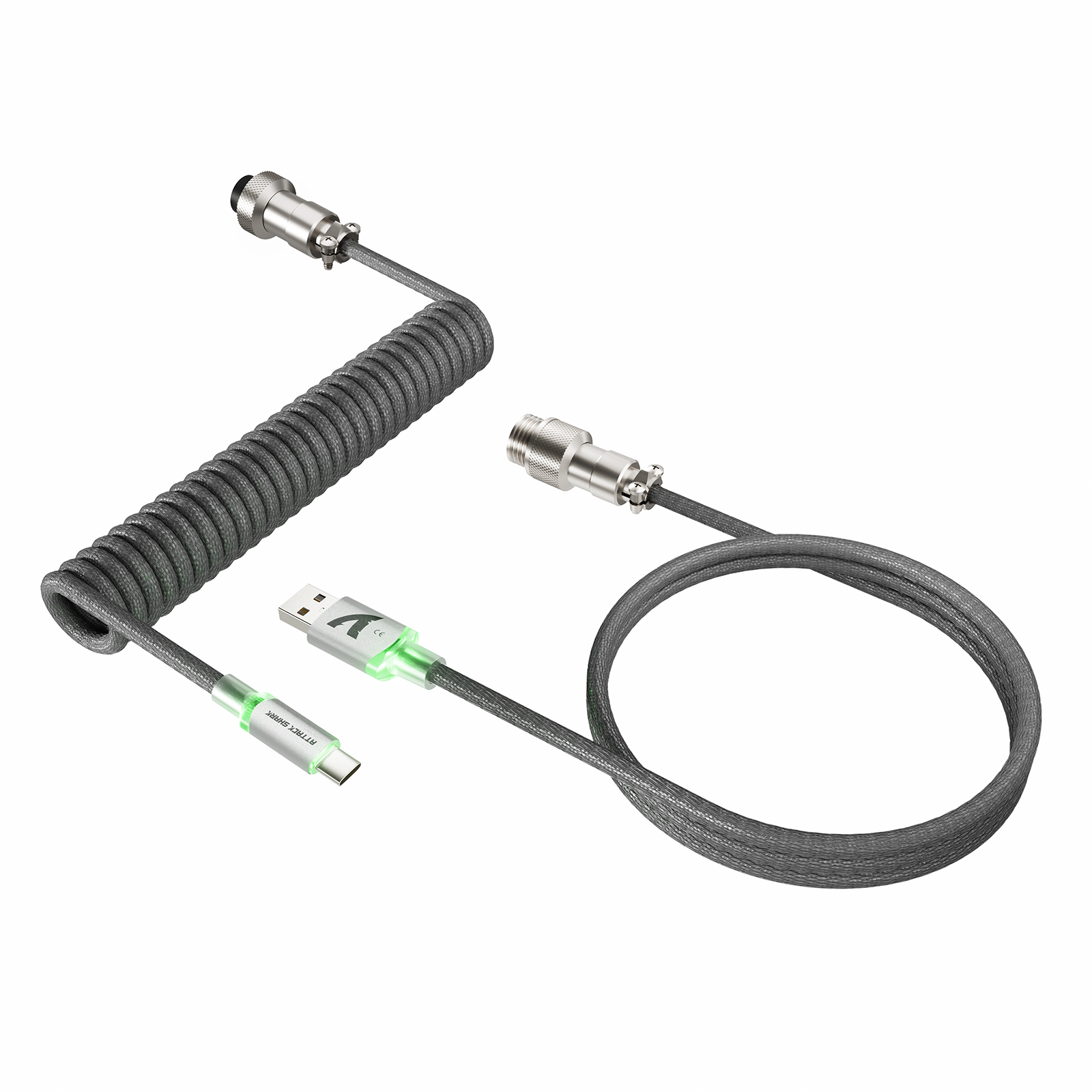 Cable en espiral ATTACK SHARK C01ULTIMATE para teclado magnético 8KHz