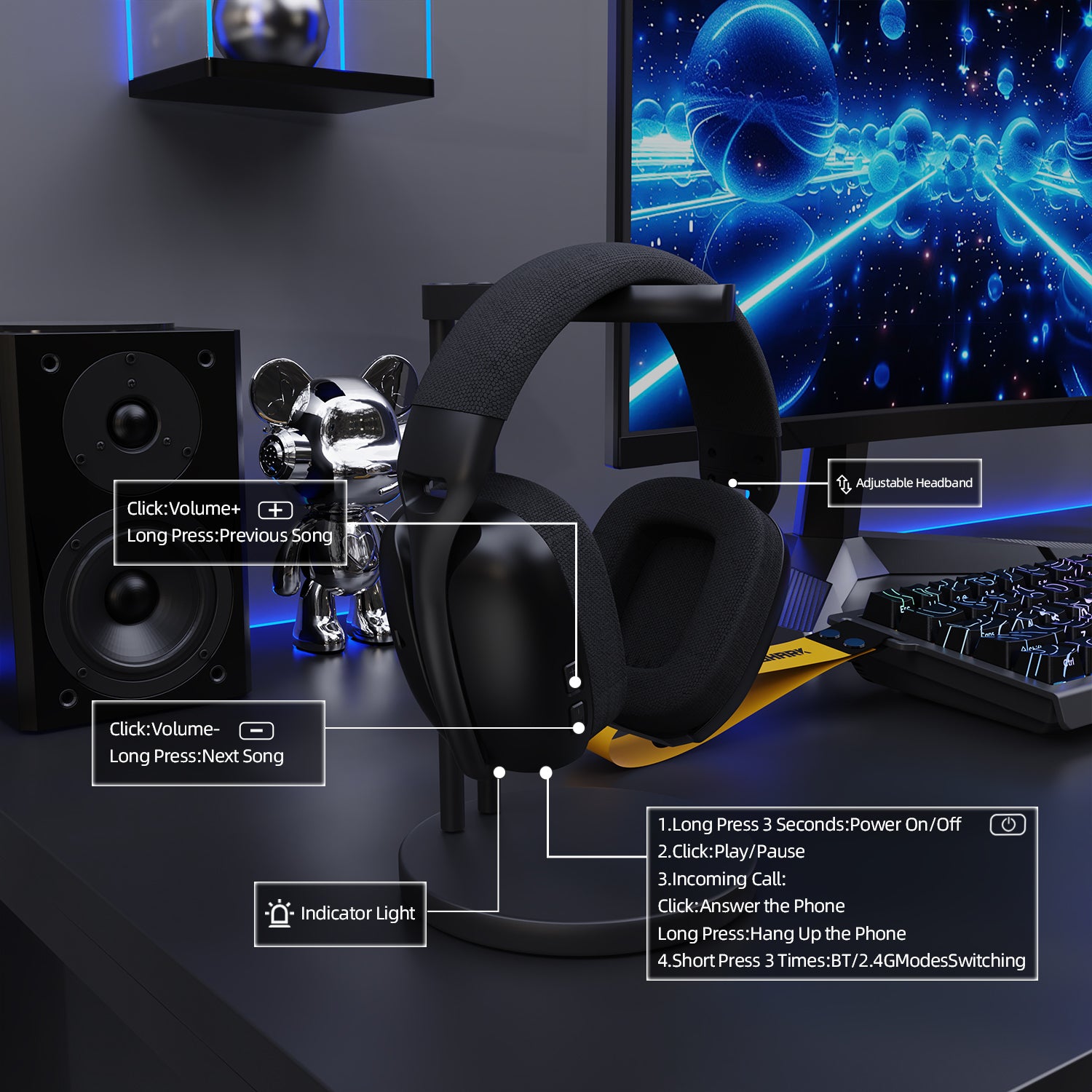 Auriculares inalámbricos para juegos ATTACK SHARK L80PRO
